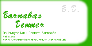 barnabas demmer business card